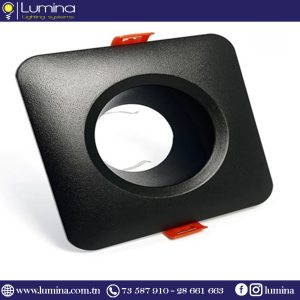 Spot encastrable Aluminium Carré Noir 100mm TN050S1