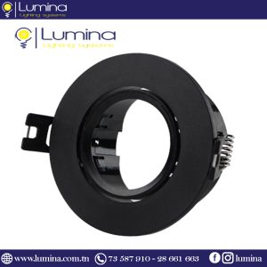 Spot encastrable polycarbonate orientable rond noir Directe ∅90mm SRPL03-BK