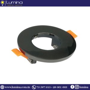Spot encastrable Aluminium rond Noir Etanche ∅88mm 908W-BK
