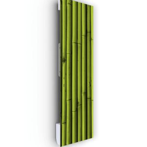 Radiateur Design Electrique Vertical Soufflant | 60×120 | 1750W 🔥 Fanmix | Confort & Economie | Bambou droit