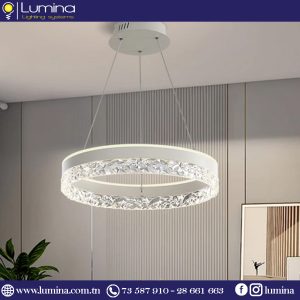 Lustre Led rond Blanc diamètre 50cm JH118WH