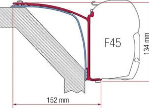 Kit adapt 3 pièces pour store paroi Fiamma F45 S / F45 L Laika Rexosline Ecovip07 / Kreos 09