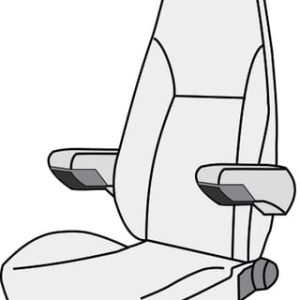 Housse de siège ART pour Ford Chassis àpd 05/2015 avec Siège conducteur, anthracite