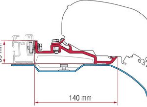 Kit adaptateur Fiamma F80S Ducato H2