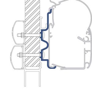 Kit adaptateur 4 pces pour store mural Dometic PerfectWall 1100 + 1500 Hymer Camp