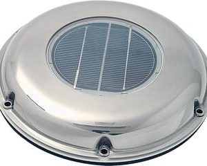 Ventilateur solaire chromé extra plat