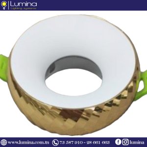 Spot encastrable Aluminium rond Blanc & Gold ∅ 95mm RT-07