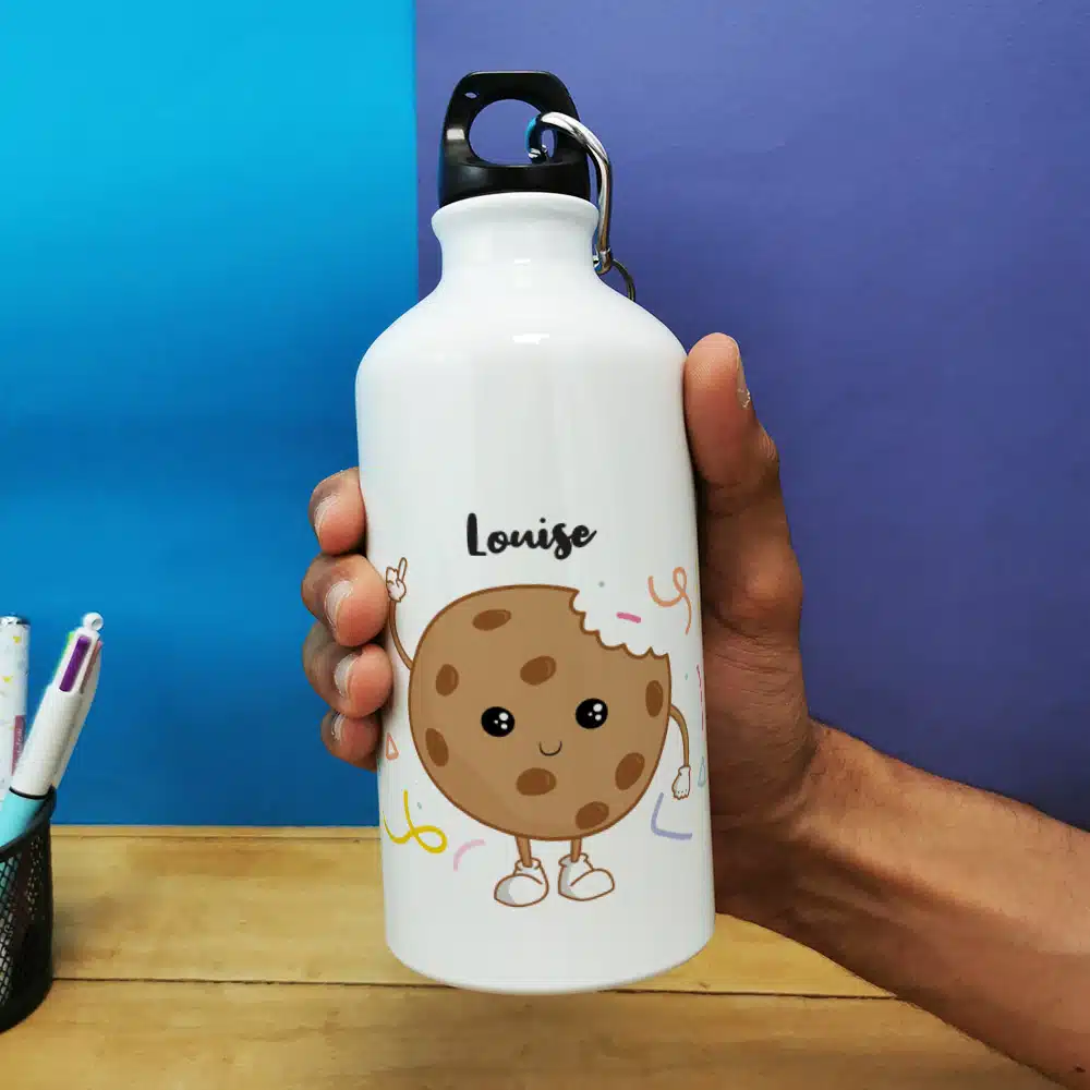Gourde personnalisée – Cookie – cadeau rentrée scolaire pour fille, garçon – Image 5