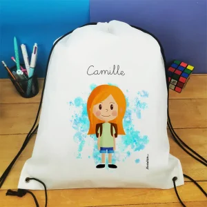 Sac à dos sport personnalisé : gym, piscine… – Petite écolière – cadeau  fille
