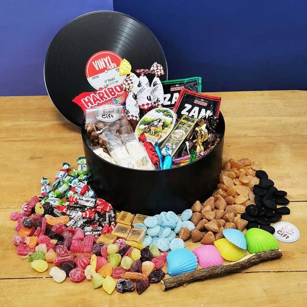 Coffret bonbon ancien – Grande boite Vinyl en métal – Image 2