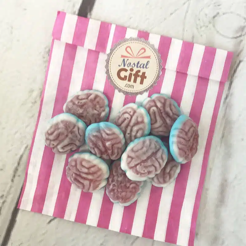 Bonbons Cerveaux gélifiés bleus et rouges x10- Bonbons Halloween – Image 3