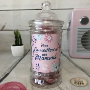 Bonbonnière maman – Bonbon rock cœur x40 – “Pour la meilleure des mamans”