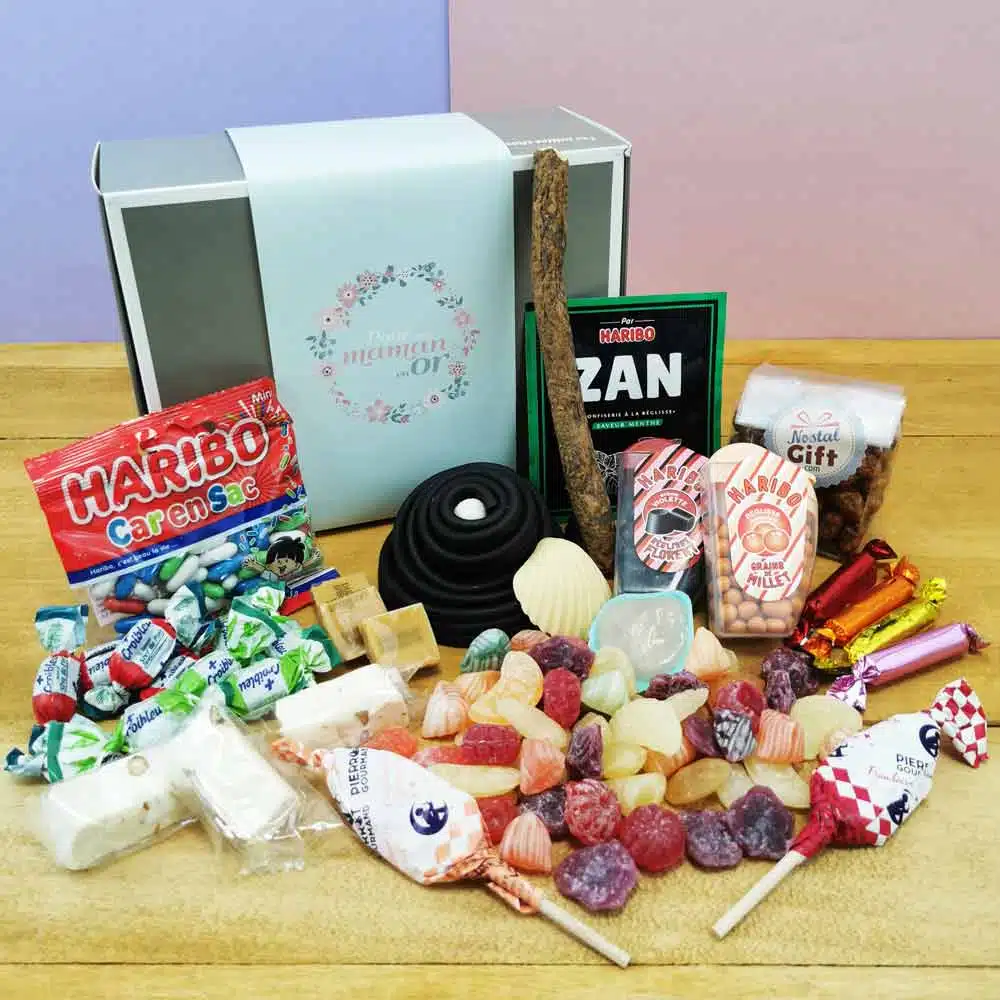 Coffret Bonbon Maman “Pour une maman en or” : coffret bonbon rétro des années 60 – Image 2