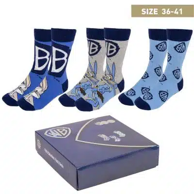 Coffret cadeau 3 paires de chaussettes Looney Tunes 35 – 41 – Collector 100 ans de la Warner – Image 7