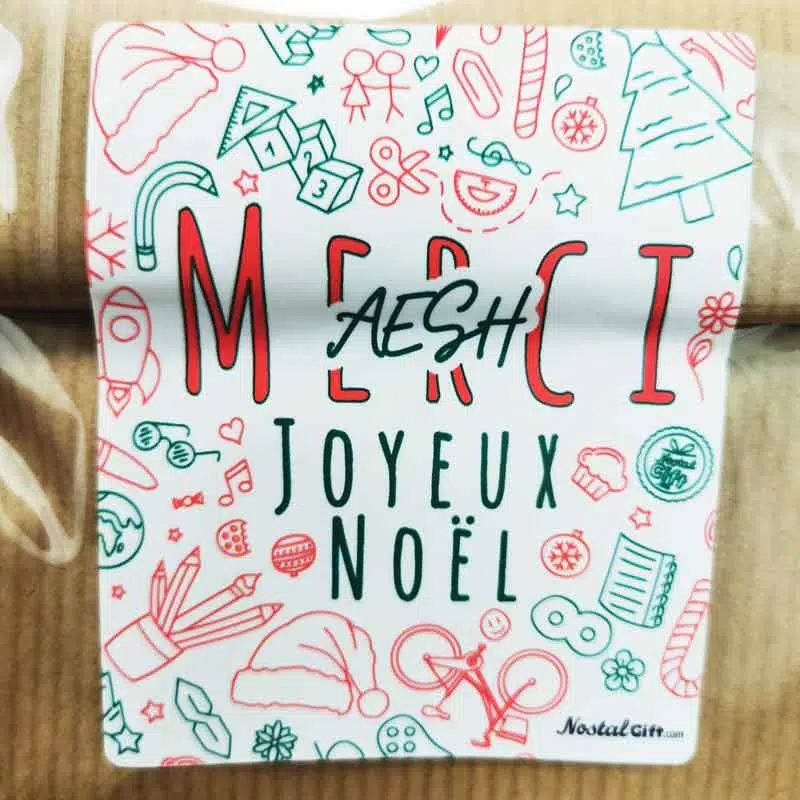 Sachet Bonbon des années 90 – Merci AESH – Joyeux Noël – Image 3