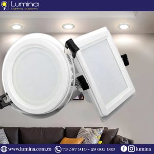 Spot LED SMD en verre encastrable 12W rond ∅160mm Lumière blanche 6500K