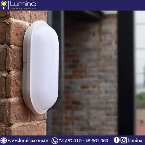 Applique mural & plafond LED ovale blanc IP65 15W 7000k