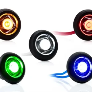 Feu de position rond LED Bulls Eye avec joint plat et incurvé